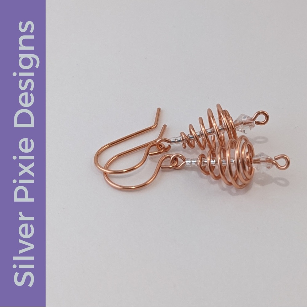 🎄2 for $25!!🎄 Handmade Christmas Tree Copper Earrings (small)